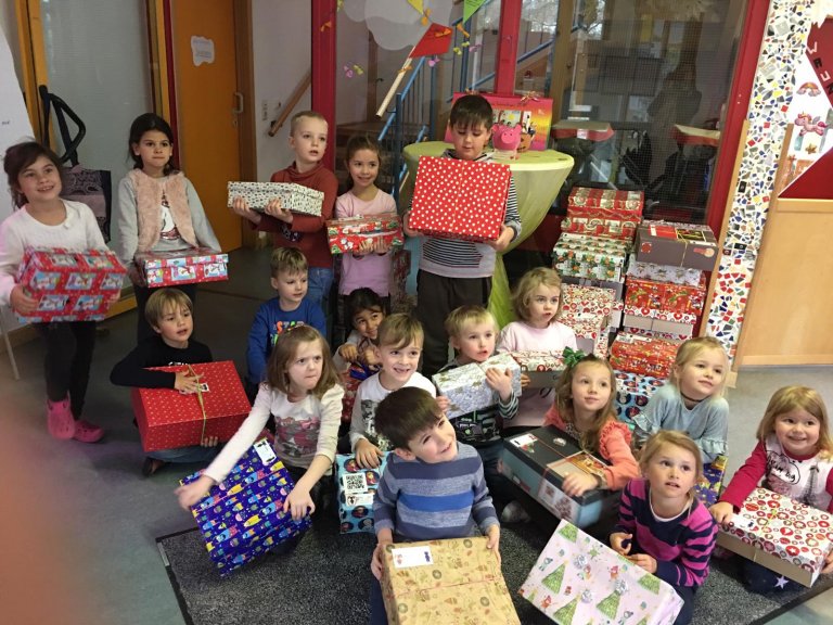 Kindergarten Spatzennest: Teilnahme an der Aktion „Geschenk mit Herz