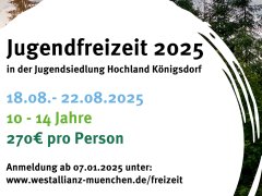 WestAllianz München: Jugendfreizeit August 2025