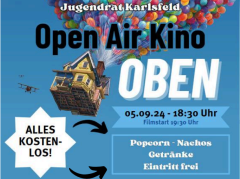 Der Jugendrat lädt am 05.09. zum Open-Air-Kino ein