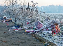 Feuerwerksmüll nach Silvester Feuerwerksmüll nach Silvester