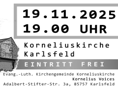 Abendmusik am Buß- und Bettag in der Korneliuskirche Abendmusik am Buß- und Bettag in der Korneliuskirche